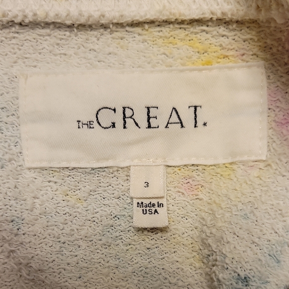 The GREAT. Shrunken Confetti Tie-Dye Cotton Sweatshirt - Picture 2 of 4